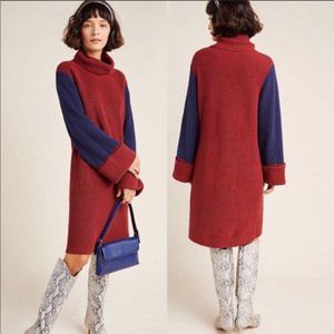 NWT Anthropologie Duffy Colorblocked Sweater Dress